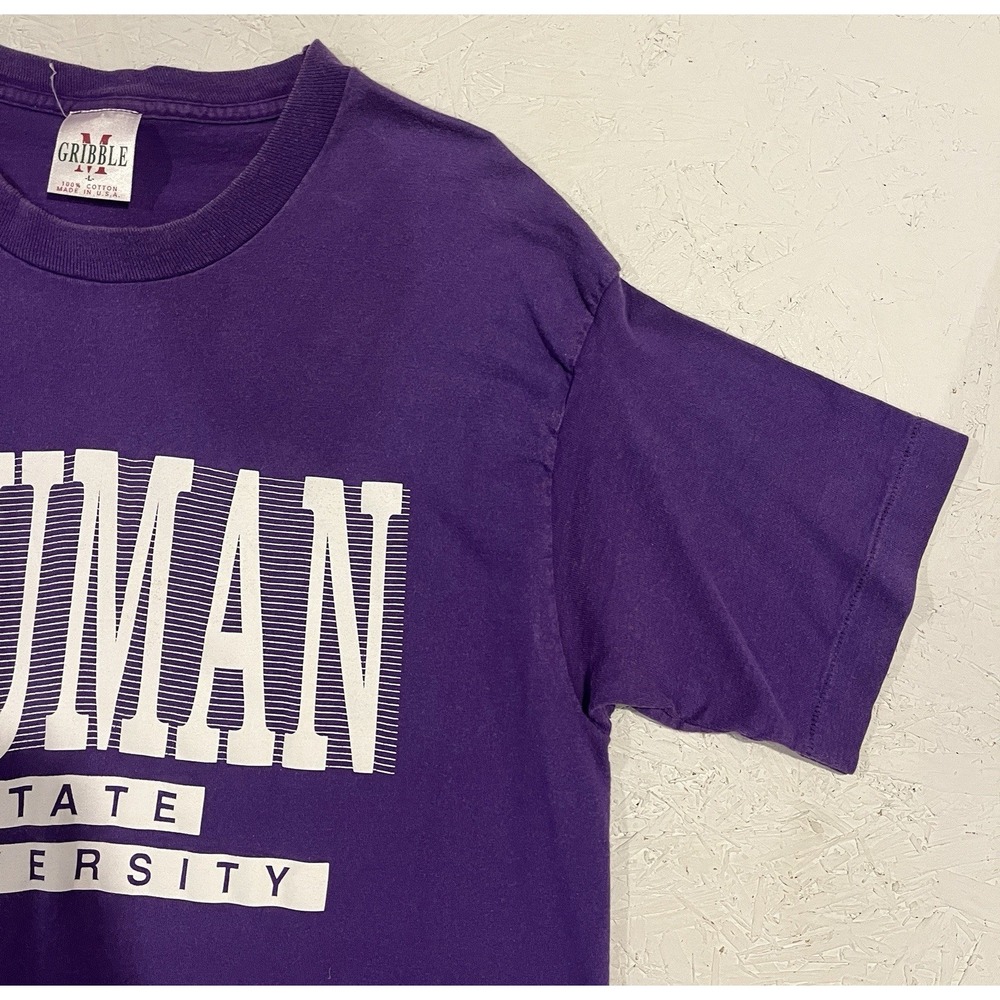 Vintage Truman State Bulldogs Shirt Mens Size M Single Stitch Purple‎ College - Picture 5 of 10